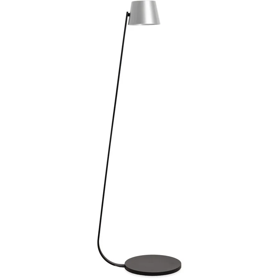 Designer-Stehlampe Bankamp Bo aluminium matt 10+2W LED - Farbe: Aluminum matt - LED - Lichtfarbe: Warmweiss- LED Energiesparlampe