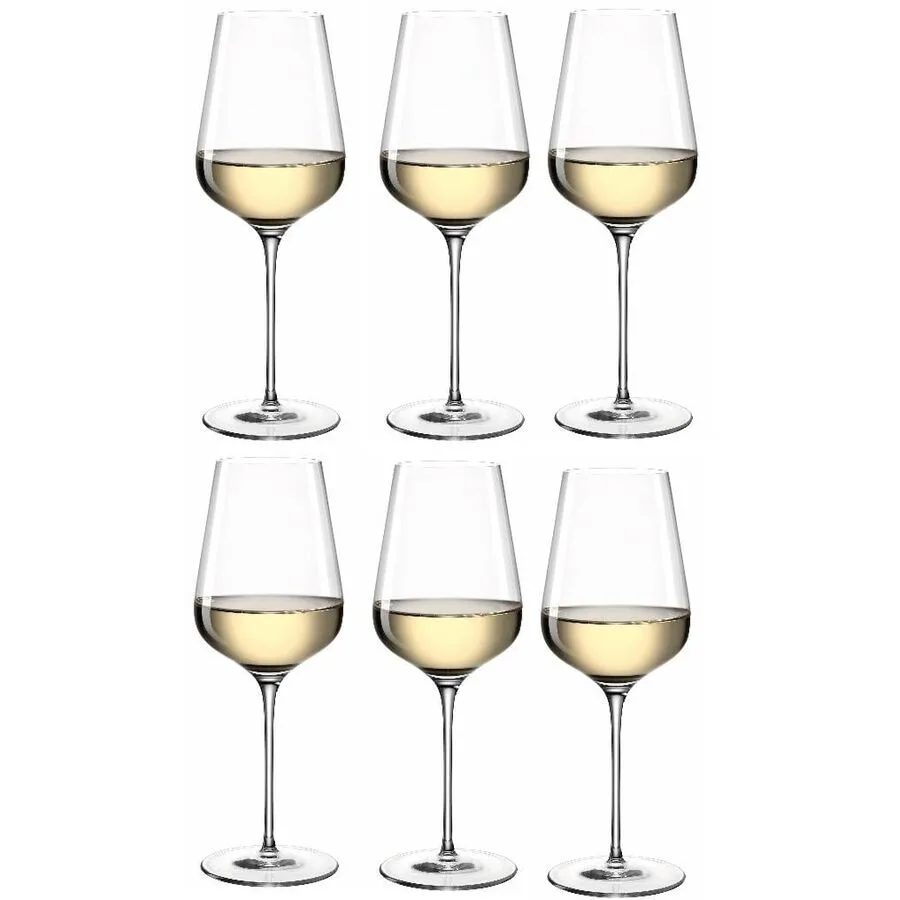 Weissweingläser-Set Leonardo transparent Kristallglas H 24 cm 0.47 l 6 Stk