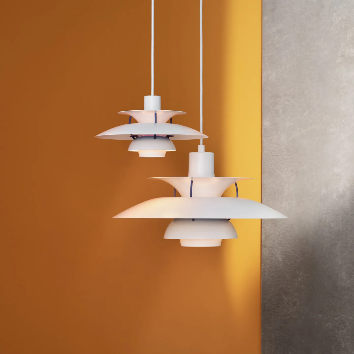 PH 5 500 Pendelleuchte Classic White - Louis Poulsen - Wohnzimmer - Metall