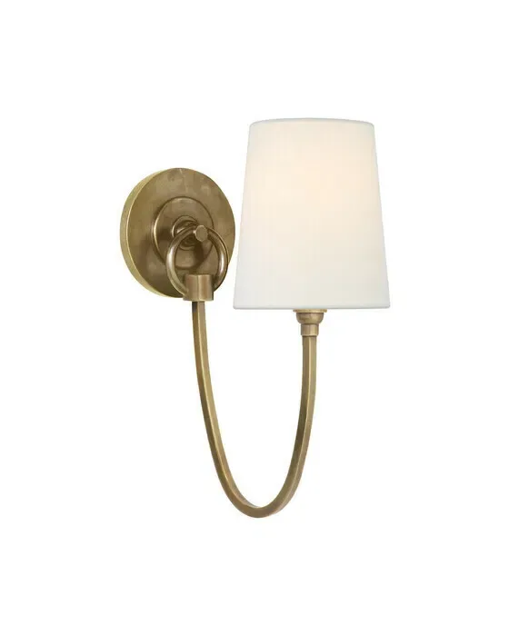 Reed Single Sconce Antique Brass