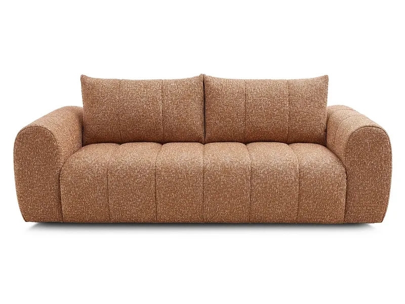 3er Sofa BOBOCHIC NESTY Stoff chiniert orange