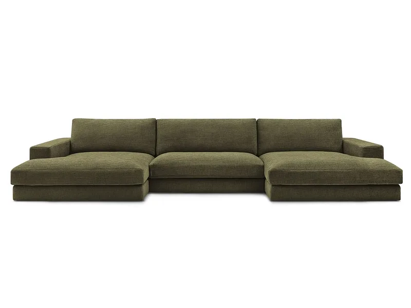 Wohnlandschaft BOBOCHIC LEONARD Stoff mit Textur grün