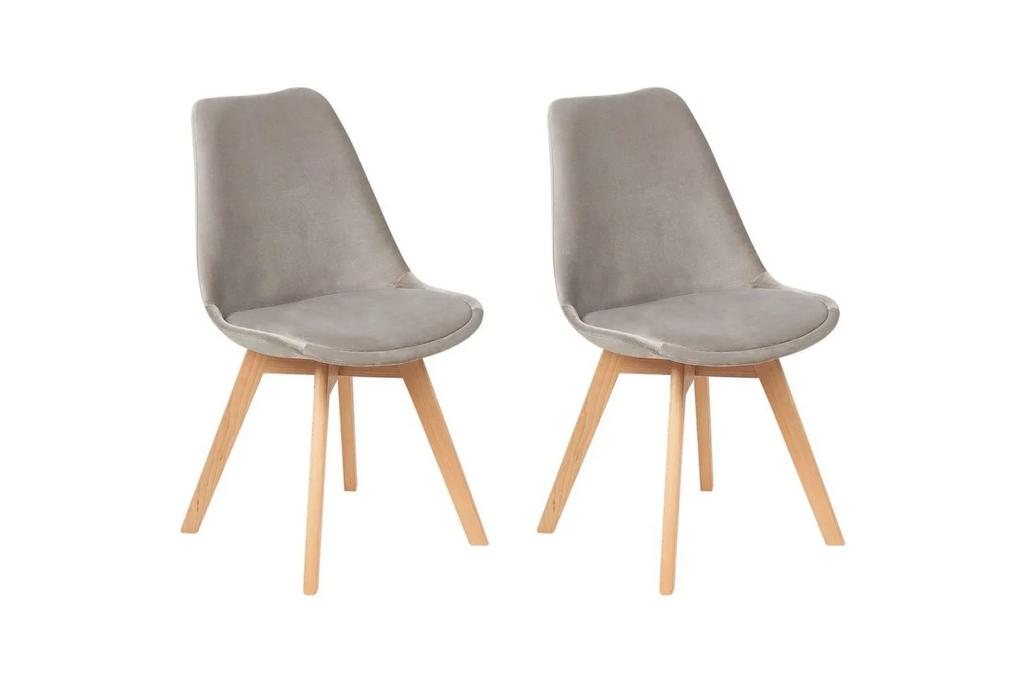 Matsalsstol Dakota Ii set om 2 Beige-Ljust Trä - Beige-Ljust Trä