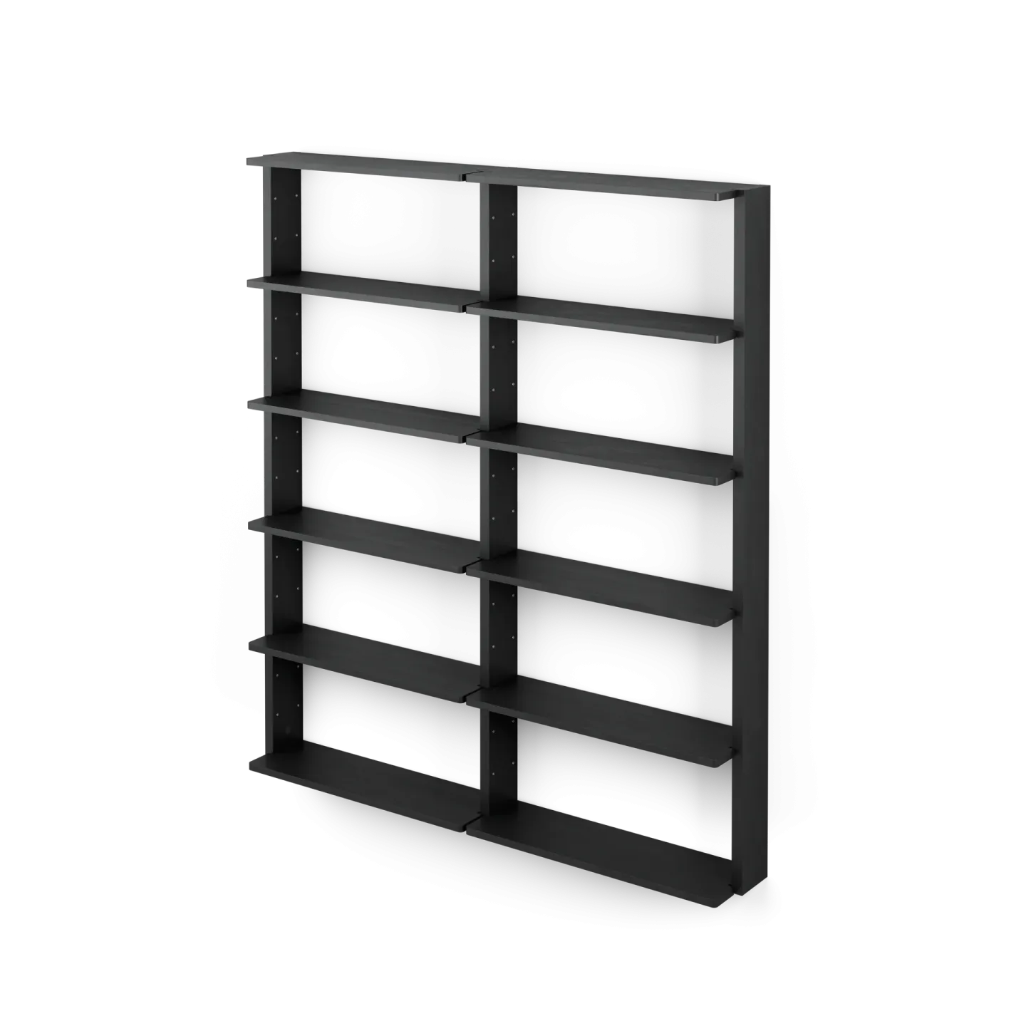 Massproductions Gridlock - T2-A12-0 vägghylla Black stained Ash