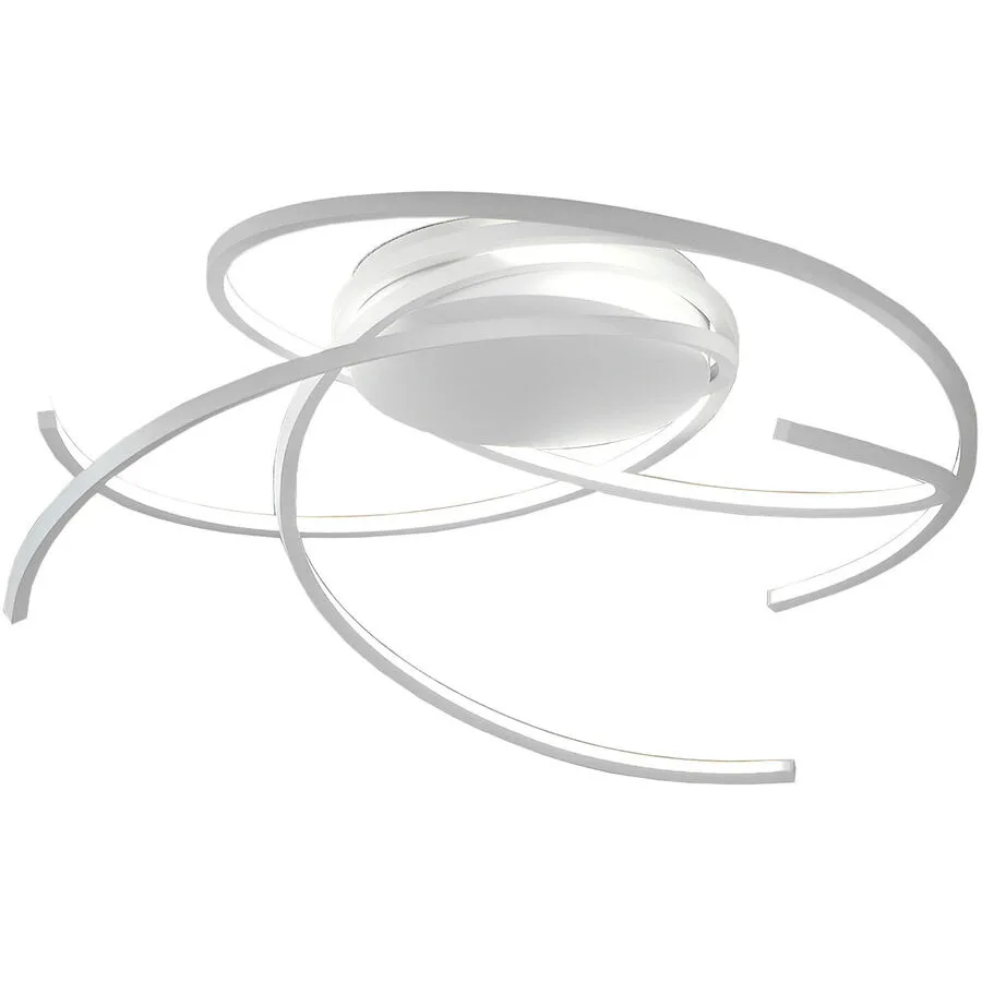 Escale Deckenlampe Space Weiss Aluminium 55 cm 16 cm - LED - Lichtfarbe: Extra warmweiss - LED Energiesparlampen