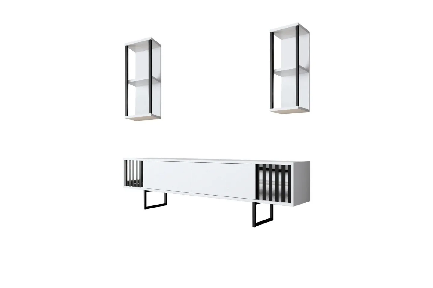 Erdem Tv-bänk 180 cm - Vit/Svart