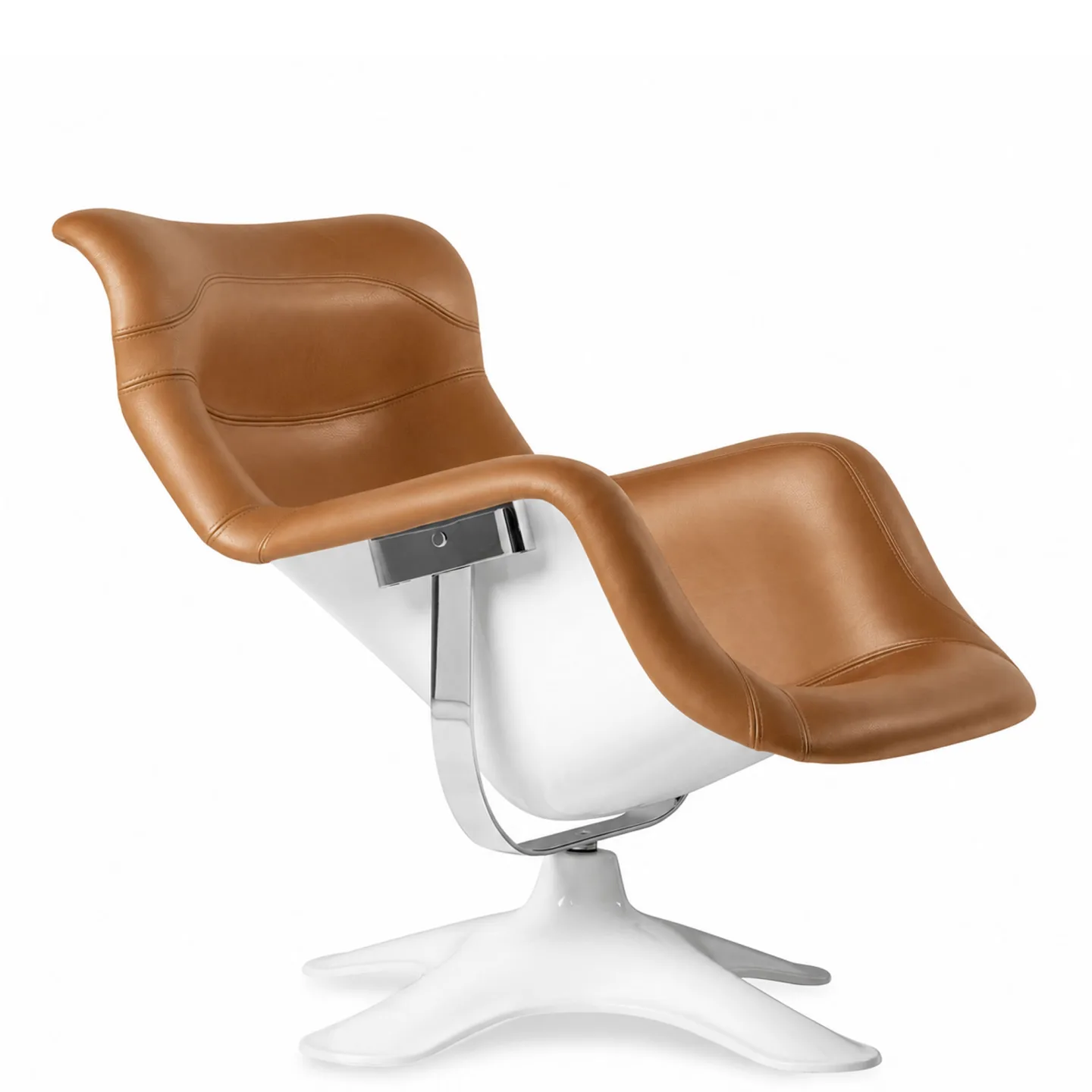 Artek - Karuselli Lounge Chair, Leather Prestige Coffee - Fåtöljer - Yrjö Kukkapuro - Brun - Läder/Metall/Syntetiskt