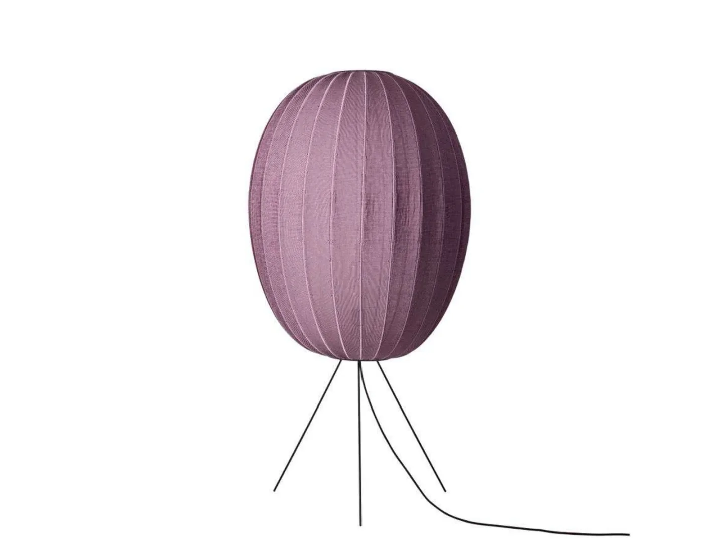 Knit-Wit 65 High Oval gulvlampe, rød, 130 cm - Made By Hand - Stue - Aluminium