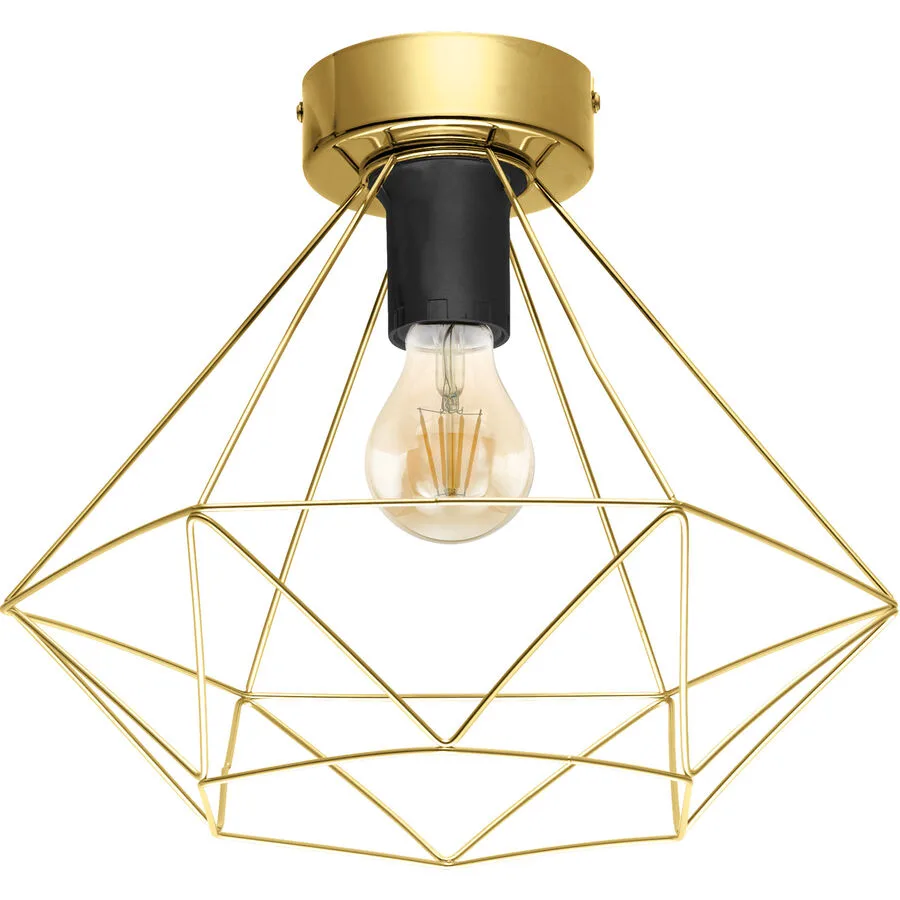 Eglo Deckenlampe Tarbes Stahl 32.5 cm 27.5 cm - Farbe: messing