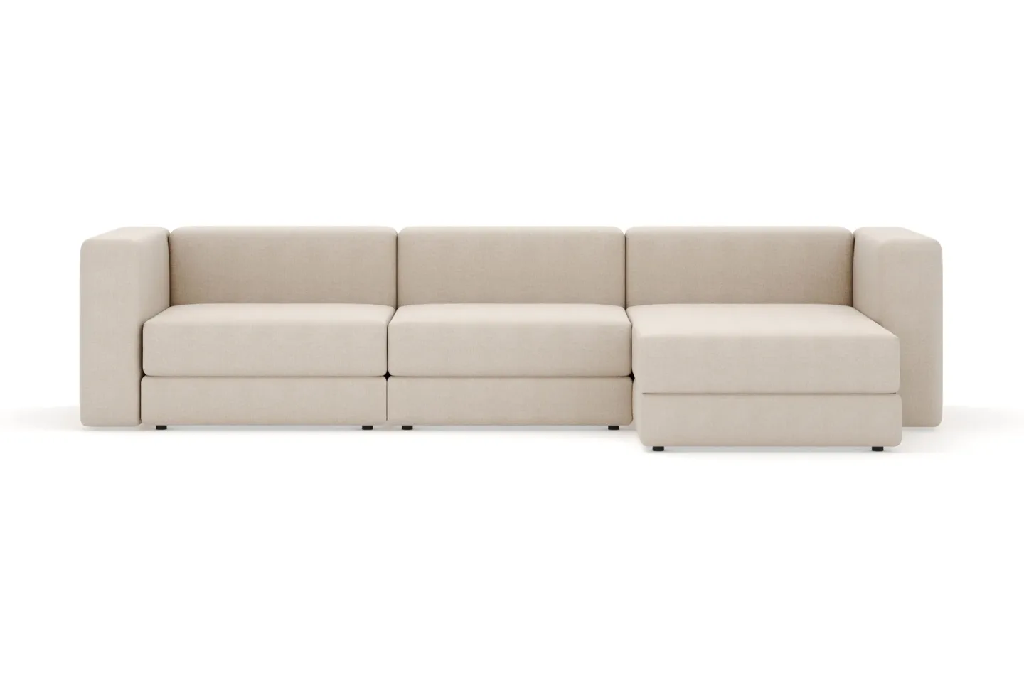 Hagblom 4-sits Divansoffa med Förvaring Vändbar - Beige