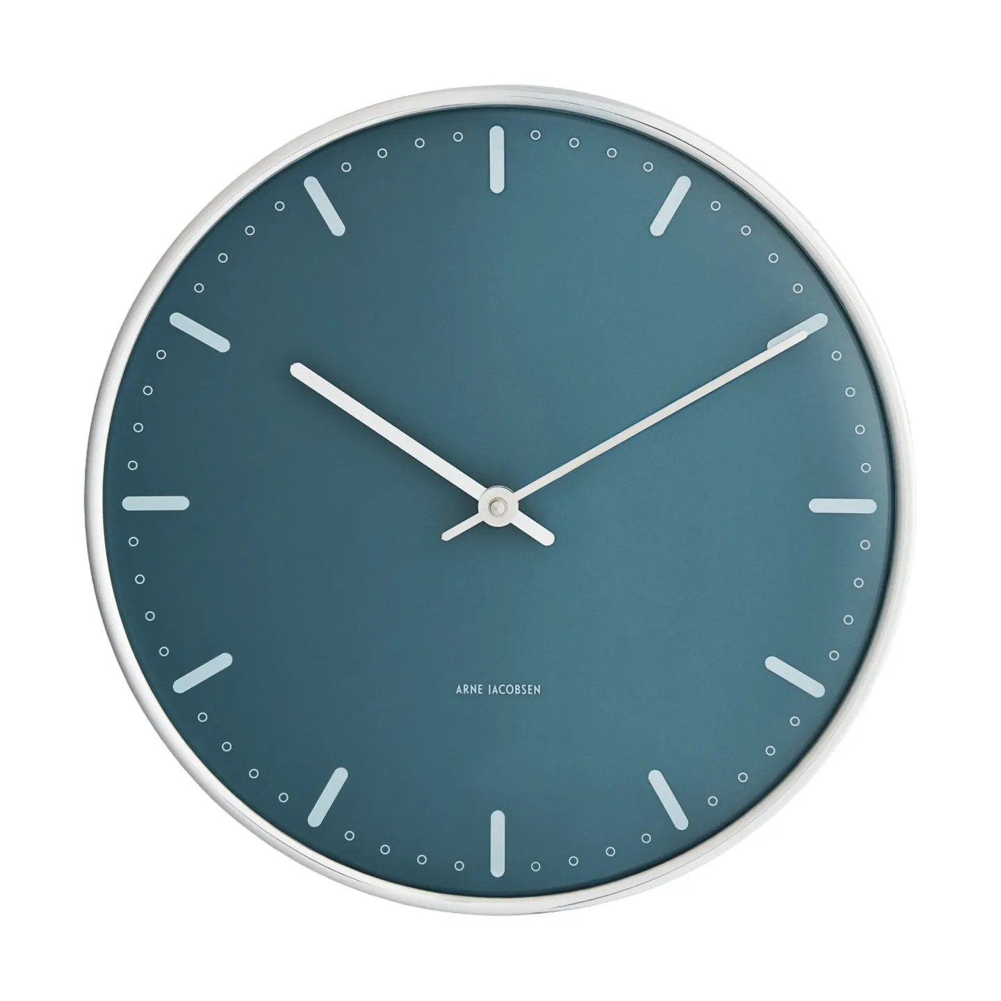 Arne Jacobsen Clocks Arne Jacobsen City Hall Wanduhr Blau, Ø29 cm