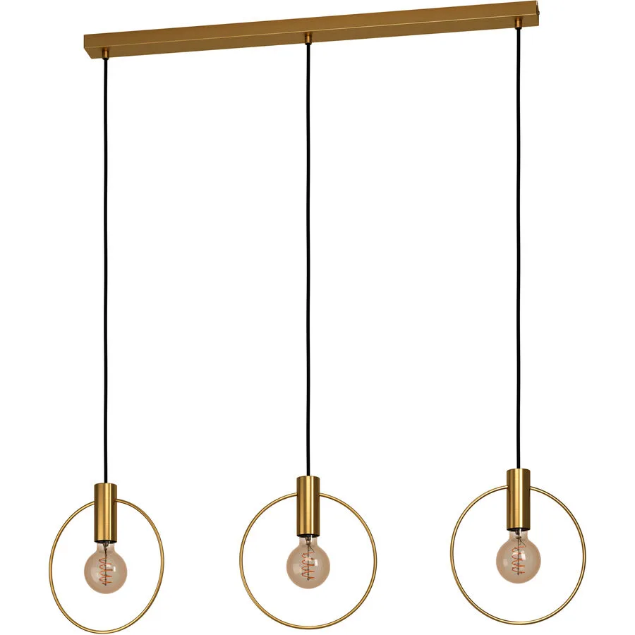 Eglo Pendellampe Manizales Stahl 5 cm 110 cm - Farbe: messing gebürstet/smoky