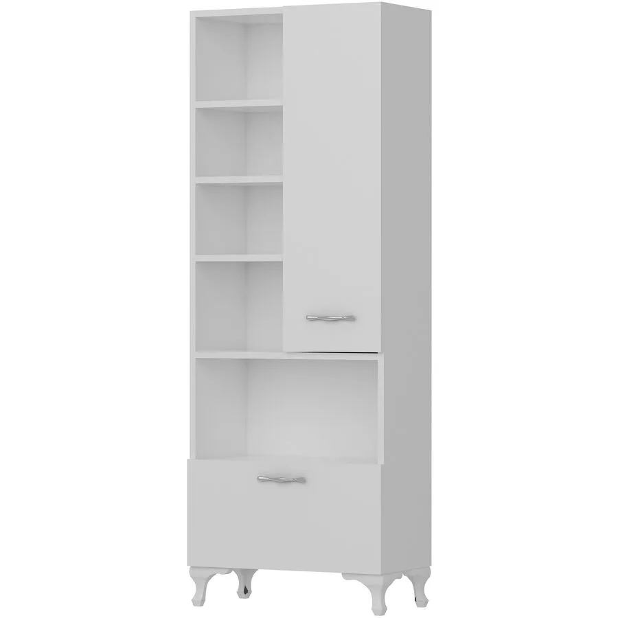 Schrank Yemek weiss Melaminbeschichtete Spanplatte B 60 cm H 163.6 cm