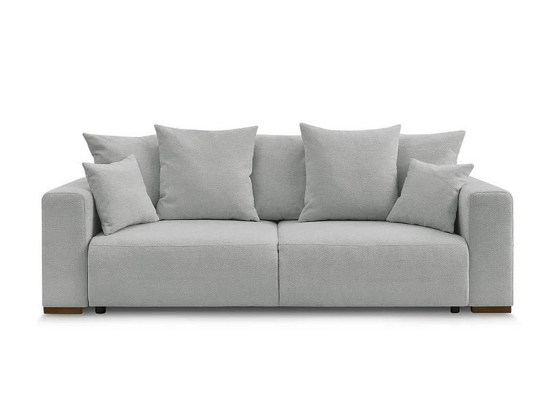3er Sofa BOBOCHIC SIDONIE Stoff chiniert hellgrau