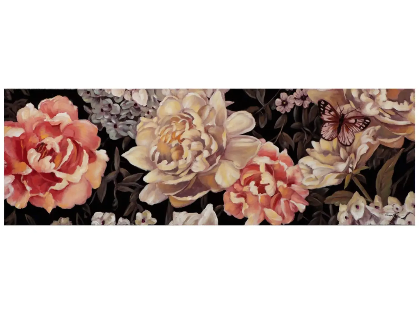 image LAND Bild Hübsche Rosa Blumen mit Hochglanz 2 Rosa | Schubiger Möbel