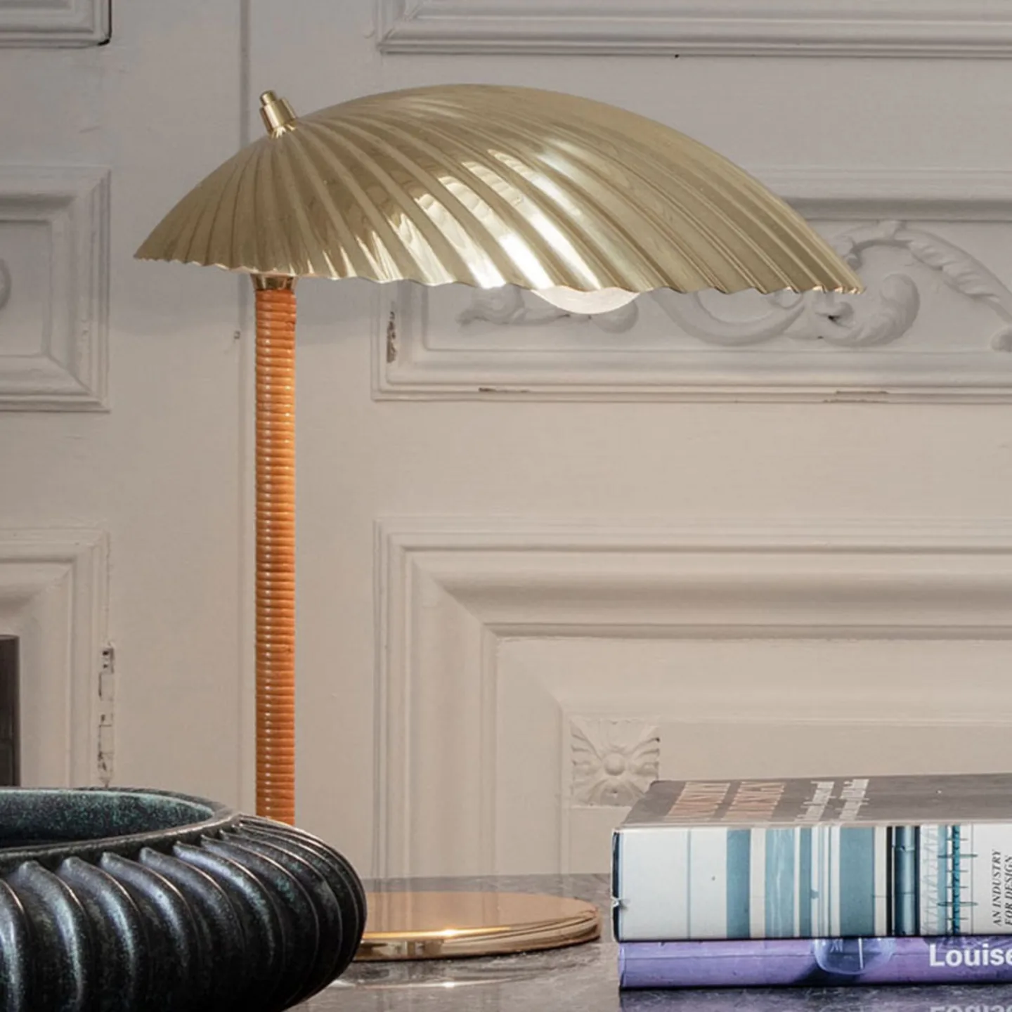 5321 Bordlampe Messing/Messing - GUBI - Stue - Design - Metal - Med skærm