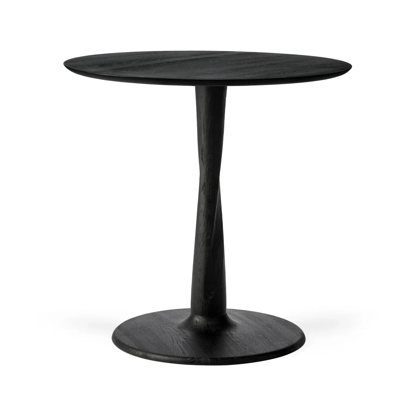 Ethnicraft Torsion matbord Svartlackerad ek, Ø70x69 cm