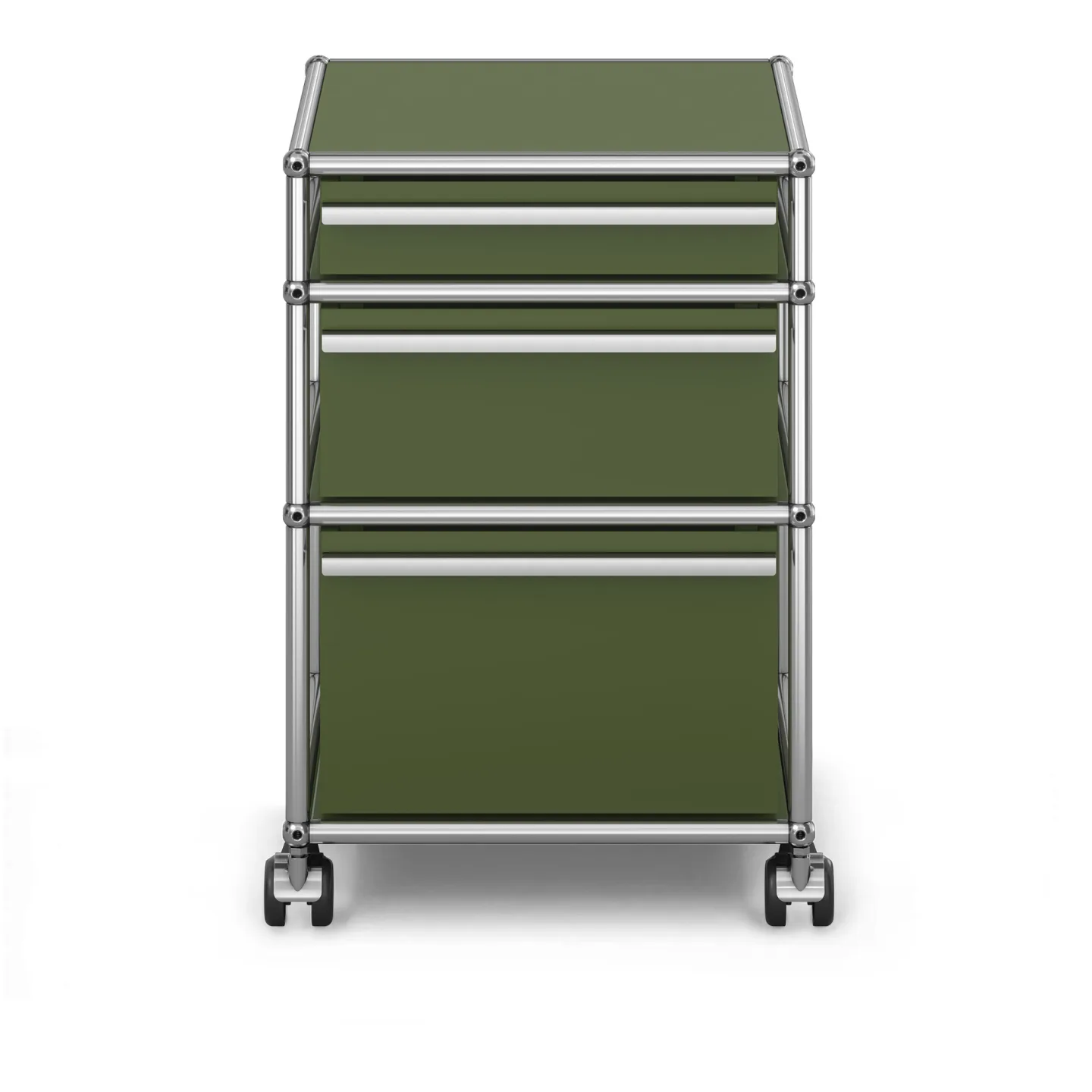 USM - USM Haller M63 36 Olive Green - Hurtsar - Fritz Haller & Paul Schärer - Grön - Metall