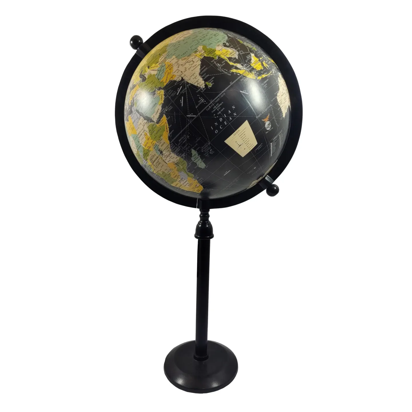 Decofinder Objekt Globus Auf Fuss Schwarz H: 68 cm | Schubiger Möbel