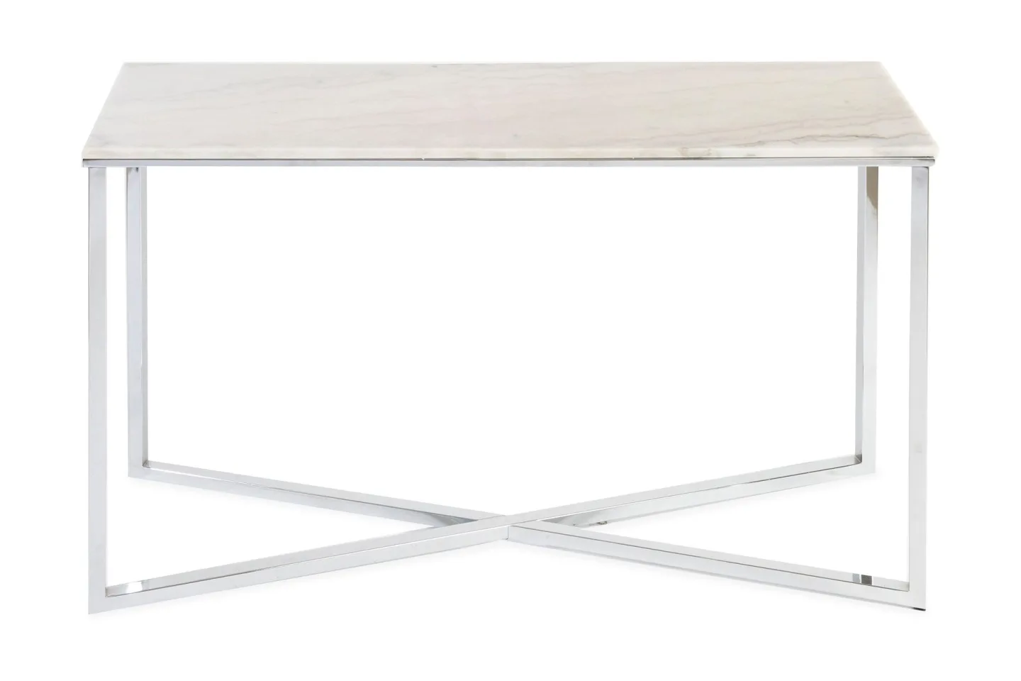 Rivabella Avlastningsbord 120 cm - Ljus Marmor/Krom