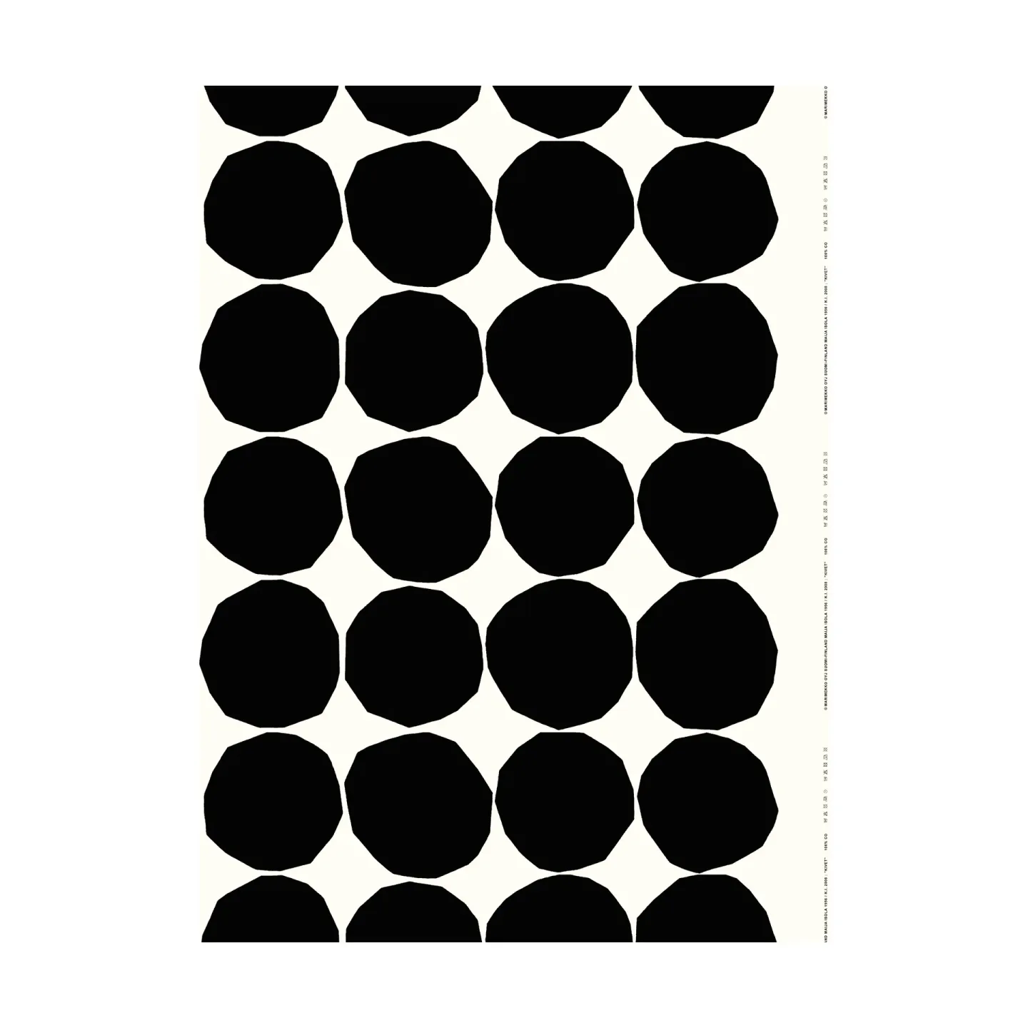 Marimekko Kivet Stoff Schwarz
