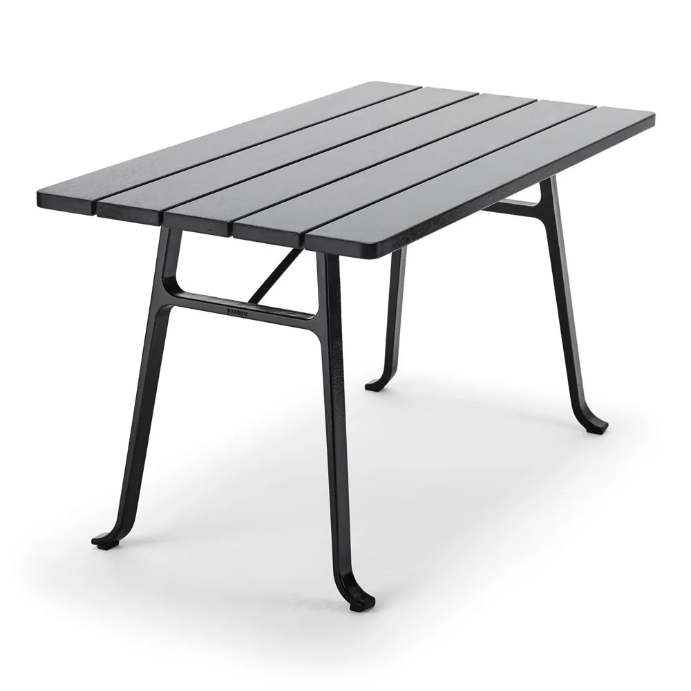 Byarums Bruk - Bord Seriff - Svartlaserad Mahogny/Svartlackerad Aluminium - Matbord utomhus - Mårten Cyrén - Svart