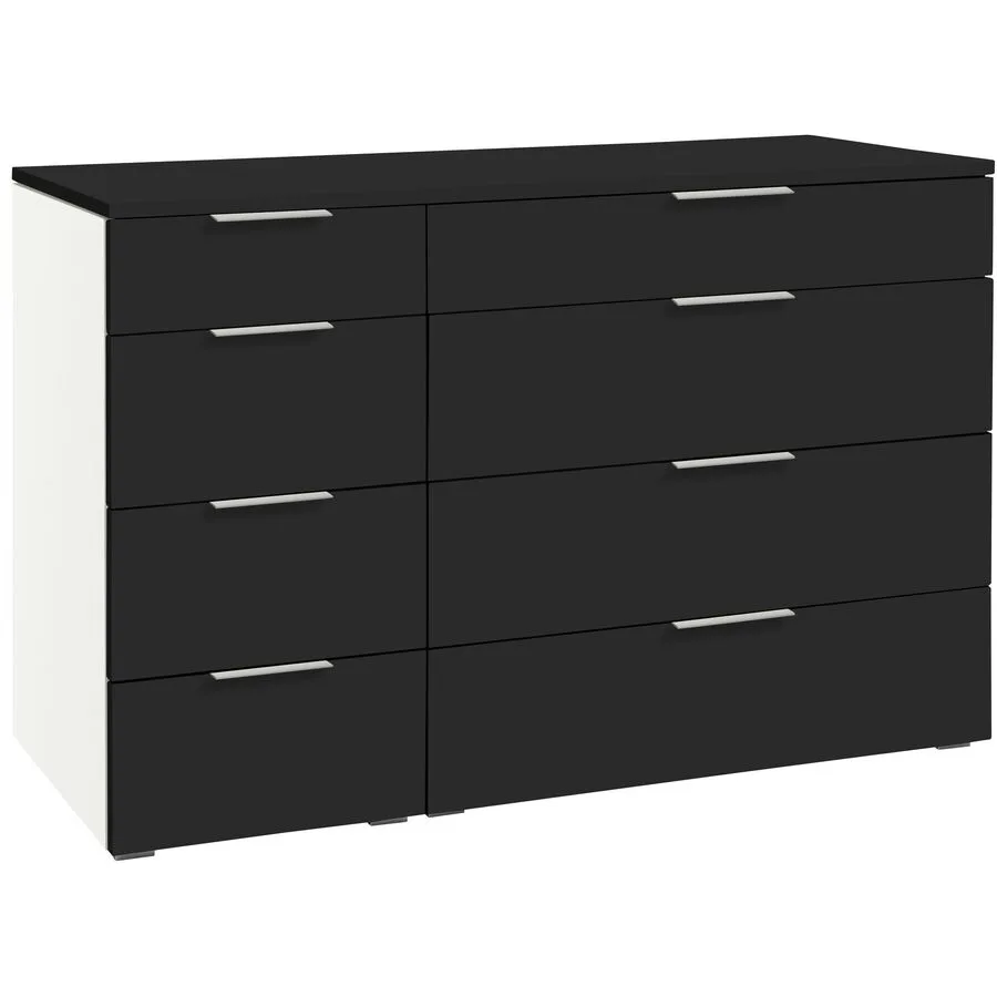 Hasena Kommode Laney Anthrazit, Weiss MDF B 135 H 85 cm