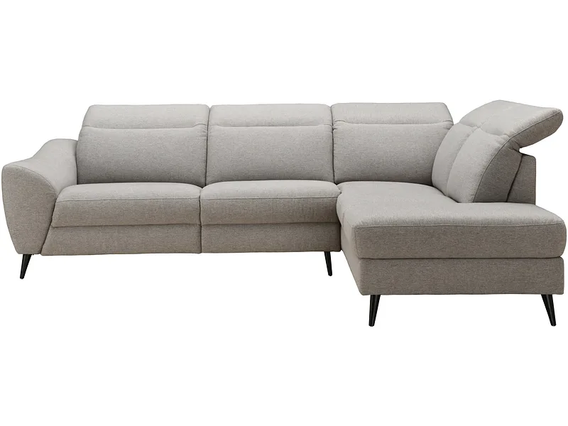 Ecksofa EIRIZ Stoff hellgrau