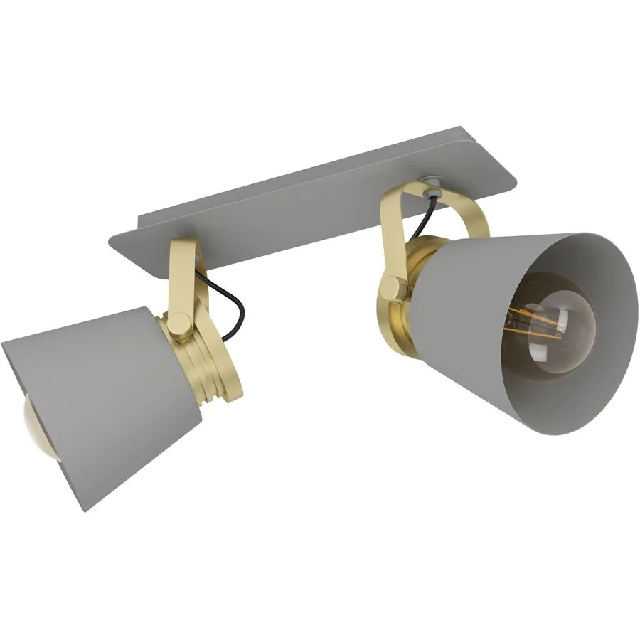 Eglo Spot Twicken Gold/Grau Stahl 20.5 cm 17.5 cm