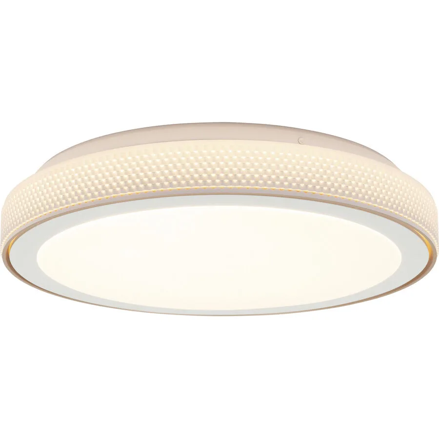 Deckenlampe Elena Weiss Metall/Kunststoff 40 cm 7.5 cm - LED - Lichtfarbe: Extra warmweiss - Helles Neutralweiss