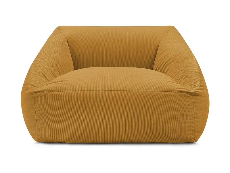 Hocker BOBOCHIC LILIBET 125x125x77cm cord-stoff gelb