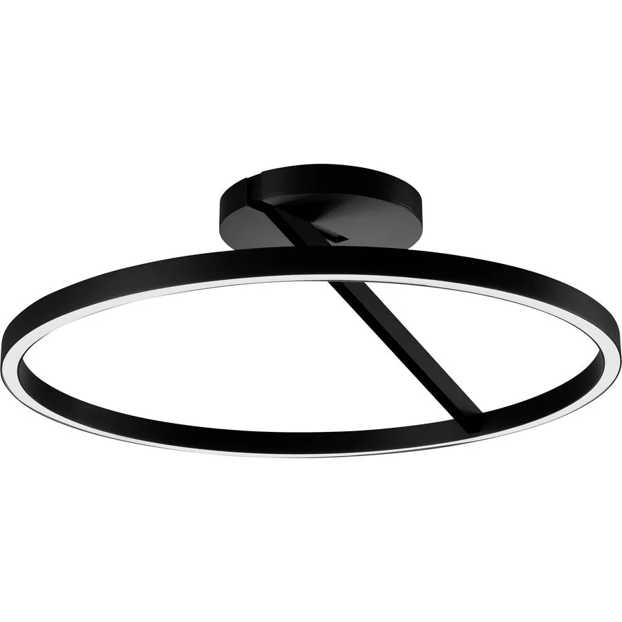 Escale Deckenlampe Vision Schwarz Aluminium 60 cm - LED - Lichtfarbe: Extra warmweiss - LED Energiesparlampen