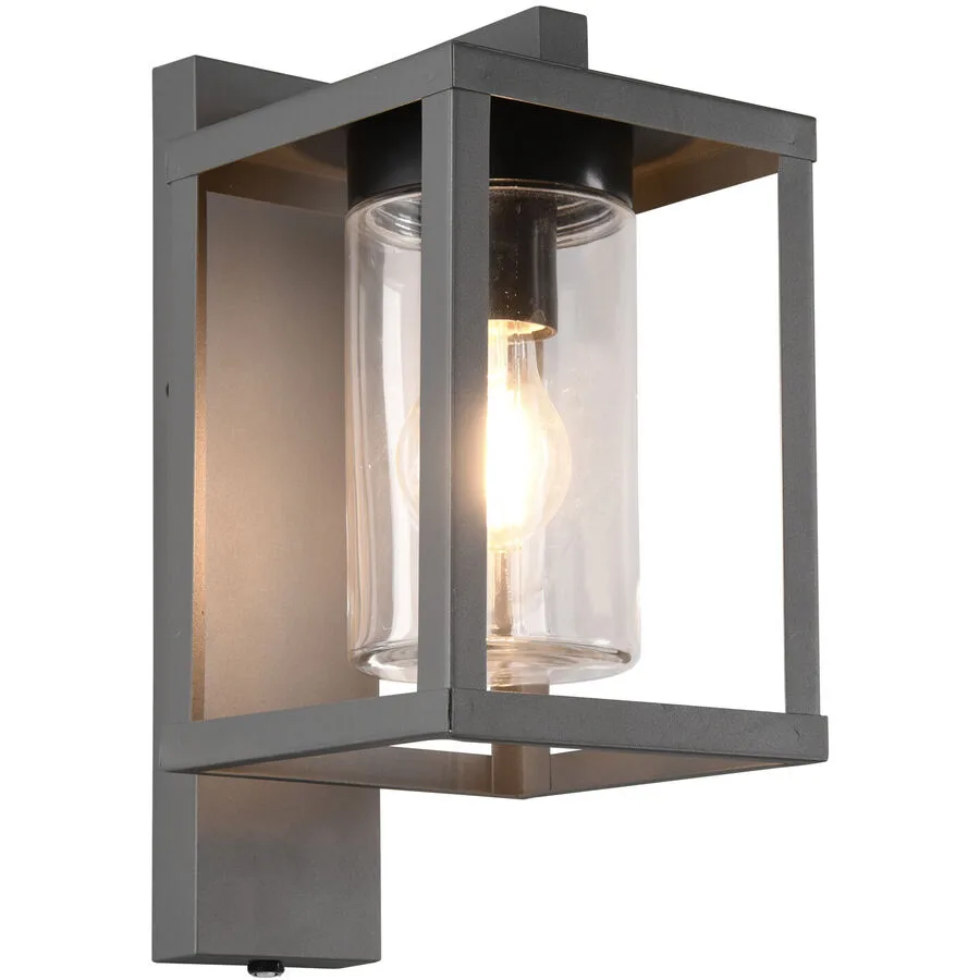 Wandlampe aussen Lungo Grau 16 cm 33 cm - Farbe: anthrazit - Material: Aluminium-Druckguss