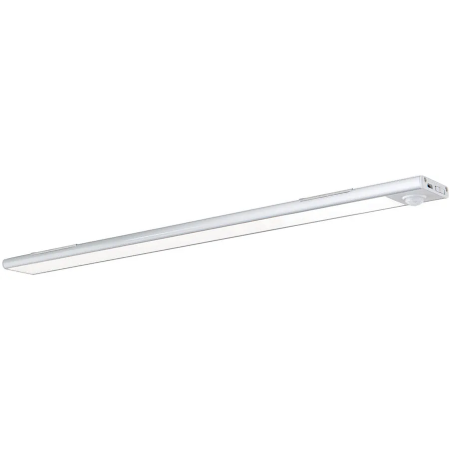 Unterbaulampe Norman Silber Aluminium 4 cm 1.4 cm - LED - Lichtfarbe: Warmweiss - LED Energiesparlampen