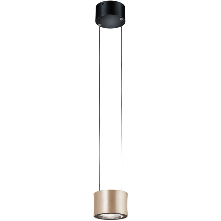 Designer-Pendellampe Bankamp Impulse Roségold 1-flammig - Farbe: Rose/Gold eloxiert - LED - Lichtfarbe: Extra warmweiss - Material: Metall -