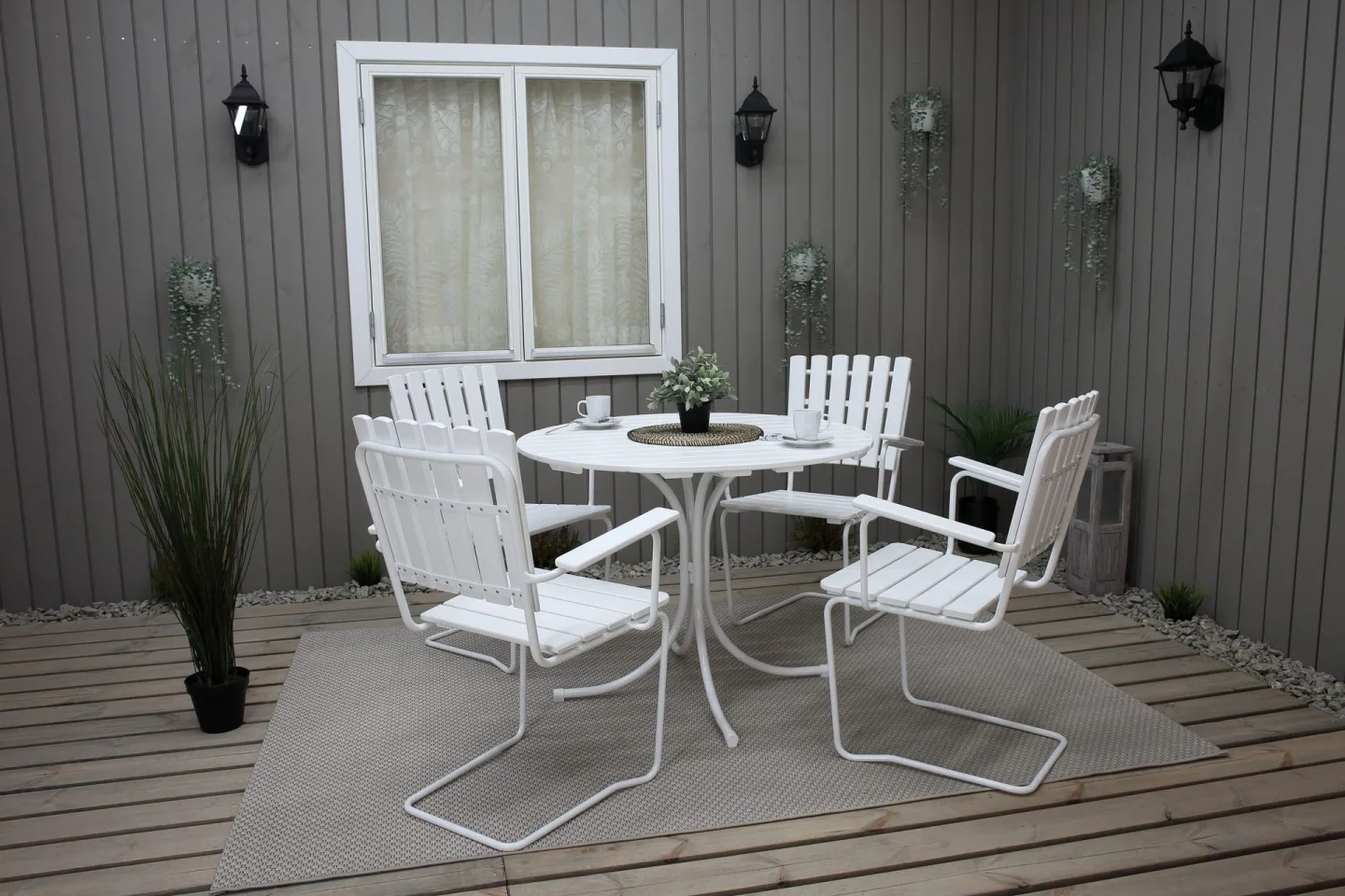 Vaxholm Karmstol Utomhus Vit - KWA