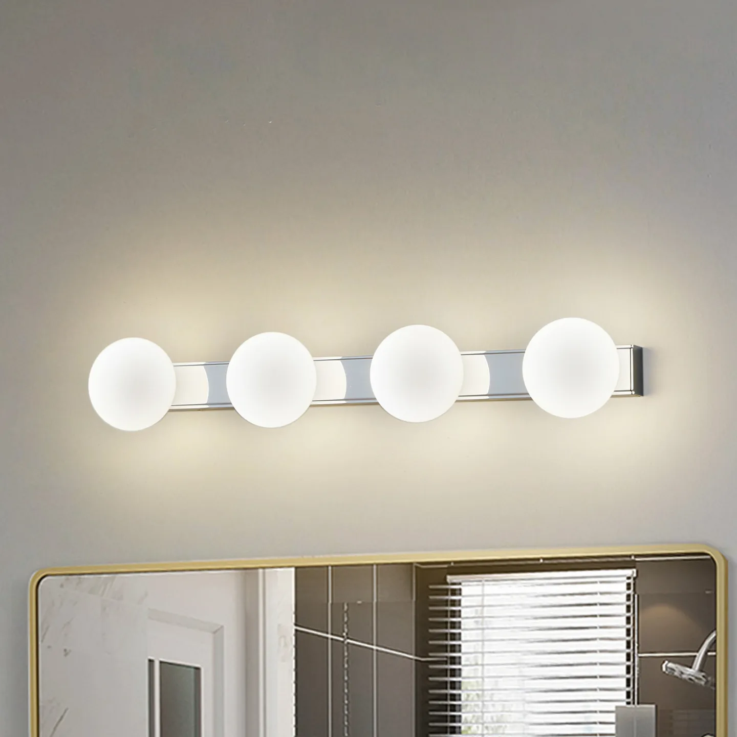 Myrra LED Vägglampa IP44 Krom/Vit - Lucande - Badrum - Modern - Aluminium - Med flera ljuskällor