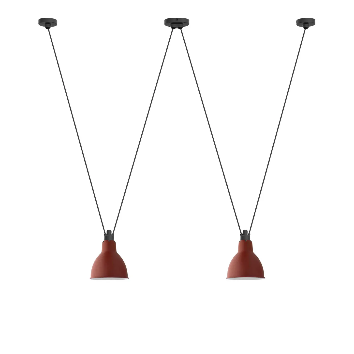 DCWéditions - Les Acrobates De Gras 324 L Round Red - Pendellampor - Bernard-Albin Gras - Röd