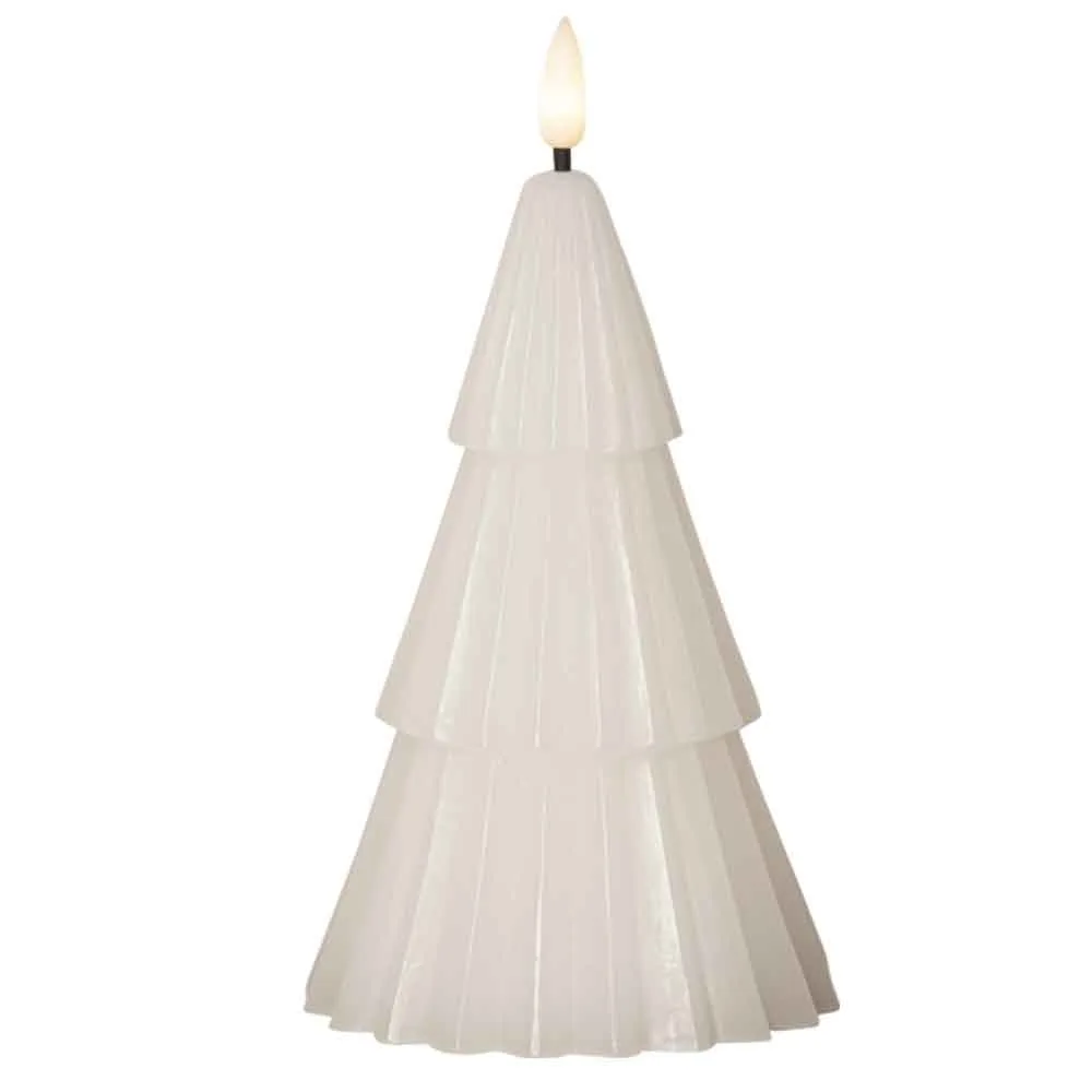 Ledljus Gran 18 cm Vit