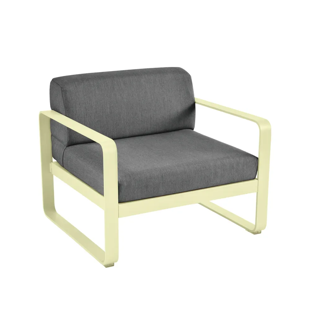 Fermob Bellevie fåtölj Frosted lemon (gul), graphite grey dyna