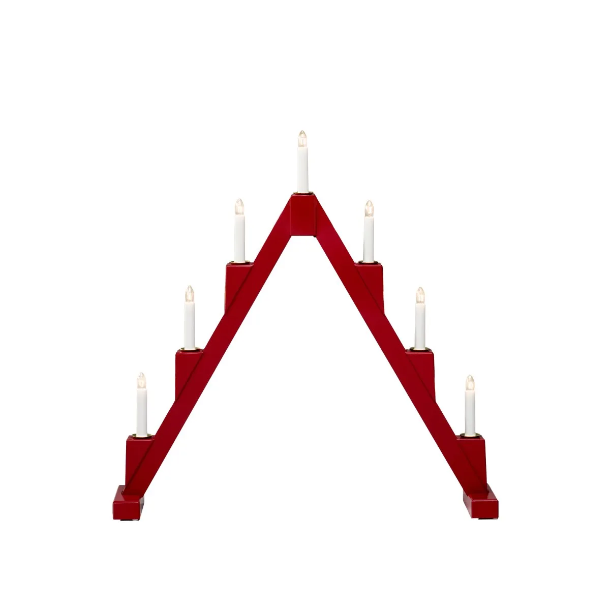 Konstsmide - Elljusstake 7ljus vikbar - Adventsljusstake - Röd