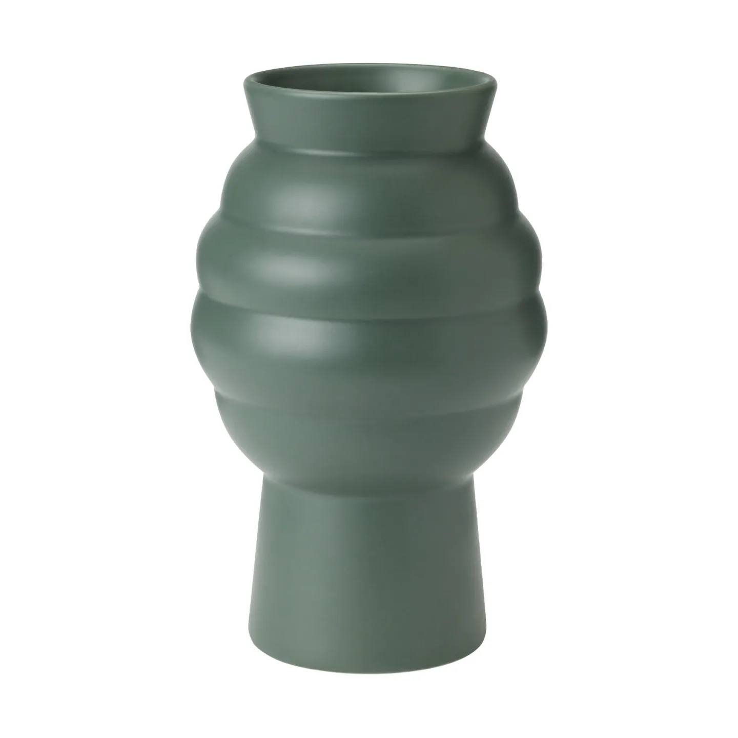 Knabstrup Keramik Tortus Archie Vase No2 23,5 cm Dark green