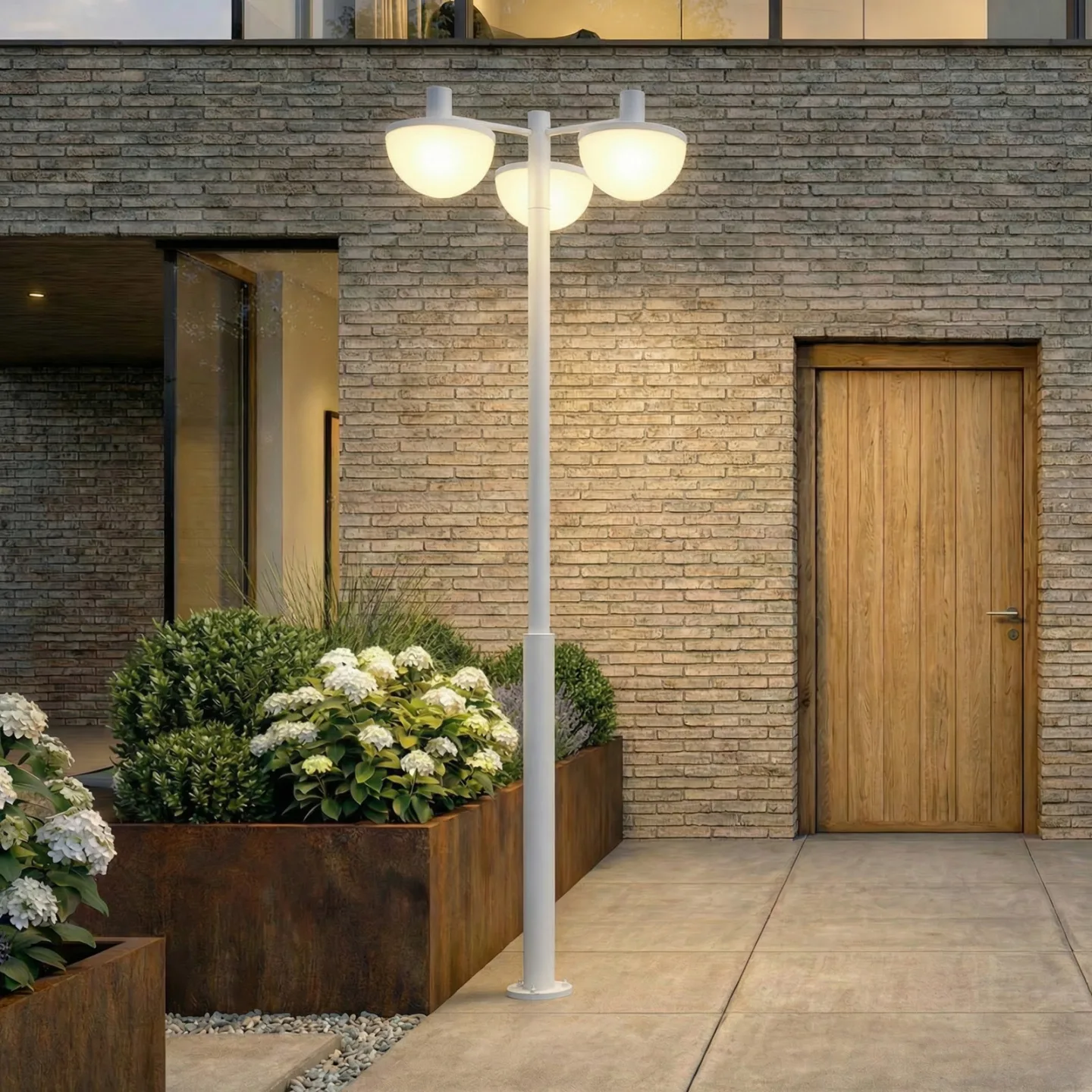 Toras LED-udendørslampe, CCT, dæmpbar, lysegrå, 3 lyskilder - Lucande - Moderne - Aluminium - Med flere lyskilder