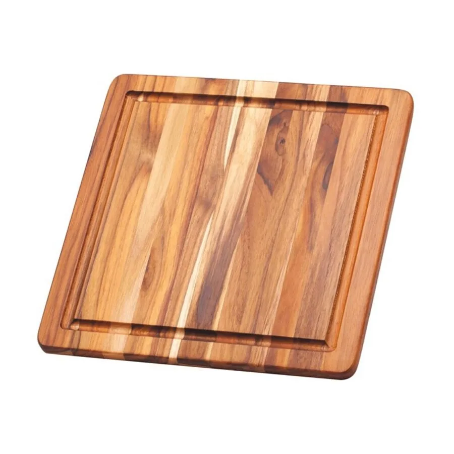 TEAKHAUS Schneidebrett Teak Haus natur Teakholz massiv B 30.5 cm T 30.5 cm