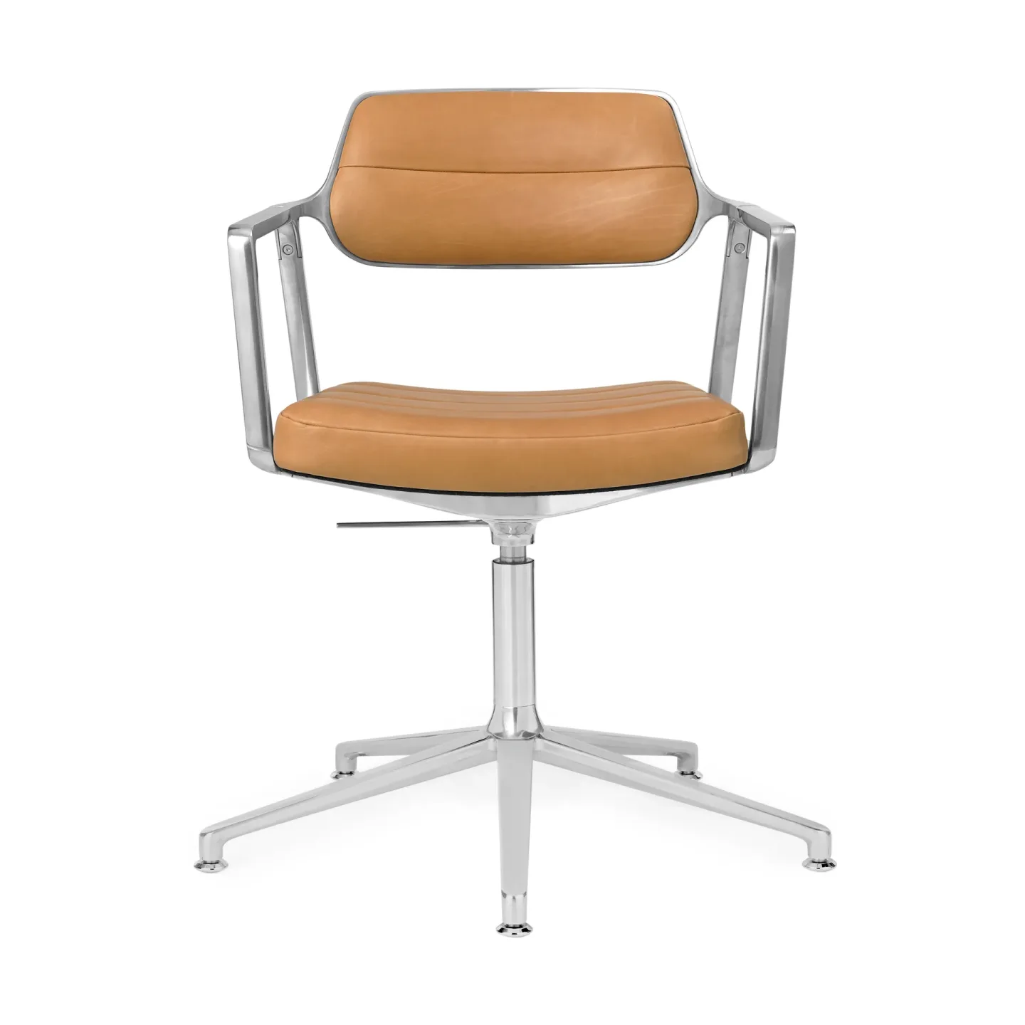 Vipp Vipp453+ Swivel kontorsstol Pol. aluminium-camel leather