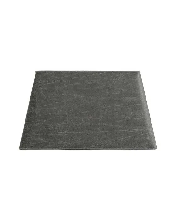 Rectangular lampeskærm leather grey