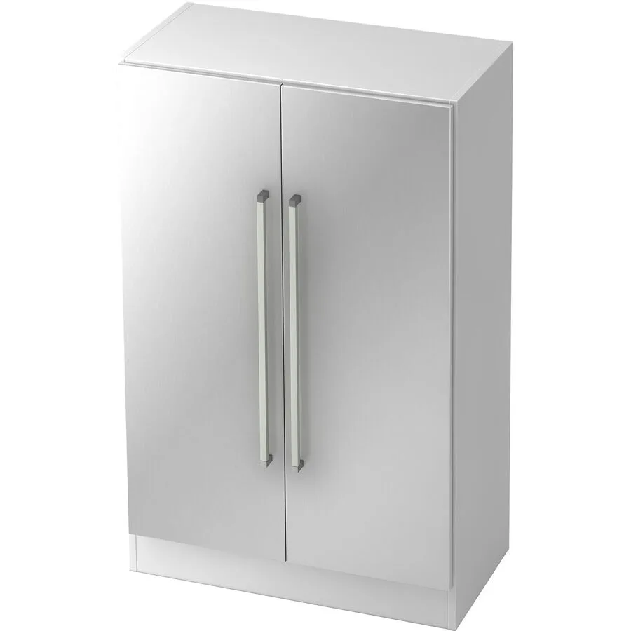 Aktenschrank Office Silber, Weiss Holzwerkstoff B 80 H 127 cm