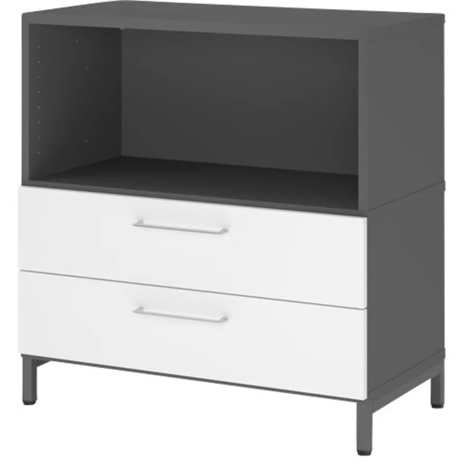 Aktenschrank Flexwall graphit, weiss Holzwerkstoff B 41.7 cm H 82.8 cm