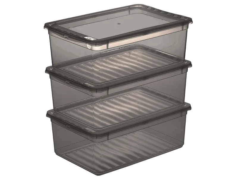 Set Aufbewahrungsboxen BEA grau 39x26.5x14cm