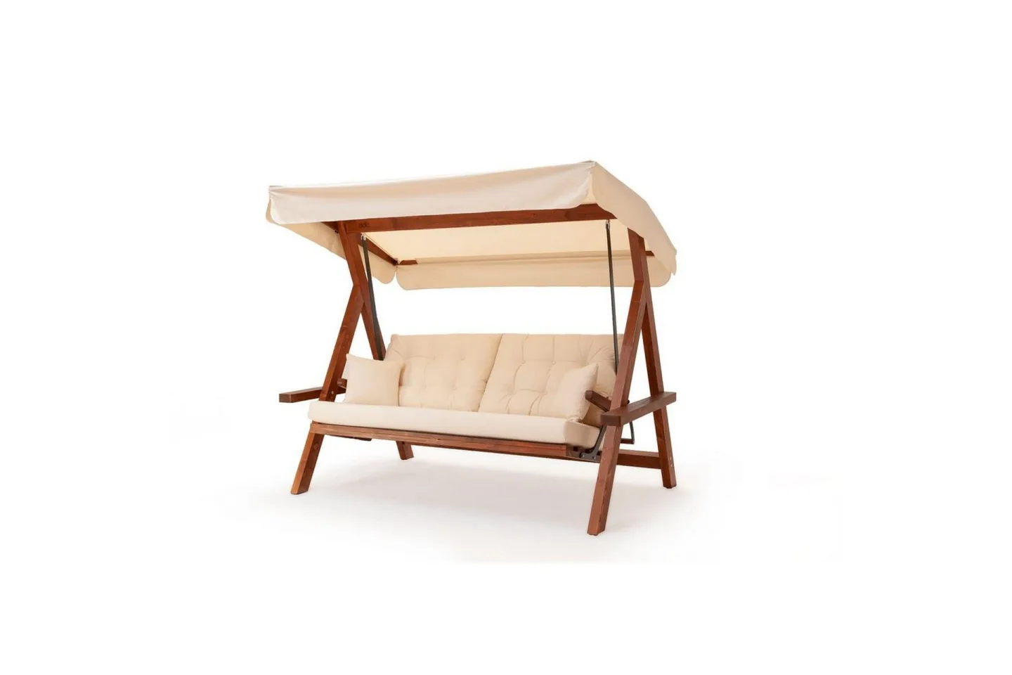 Trädgårds Trippel Gungstol Hazim Natur / Beige - Natur/Beige